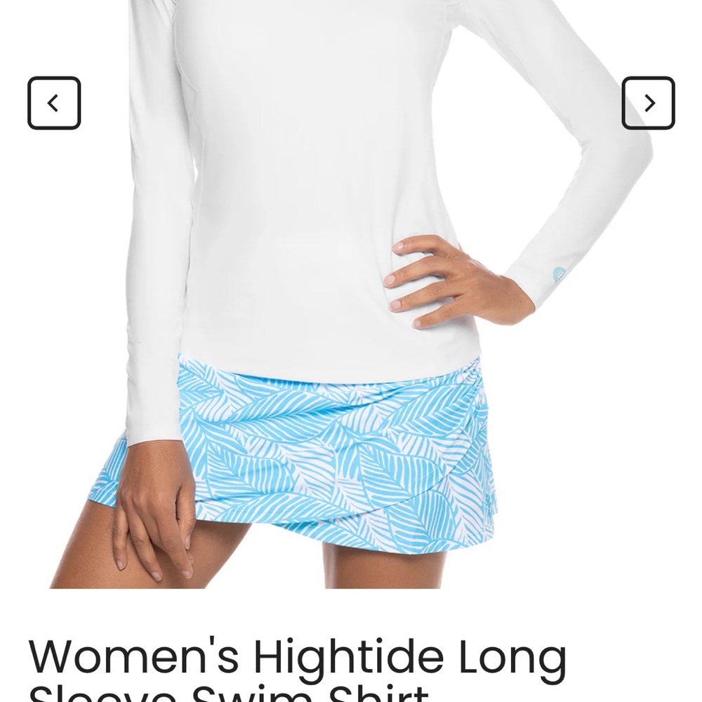 Coolibar Women's Hightide Long Sleeve Swim Shirt XL